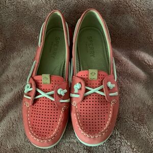Sperry Coral Perforated Loafers